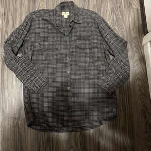 Woolrich‎ Button Down Shirt – 100% Cotton “Chocolate” Plaid – Men’s Size Large